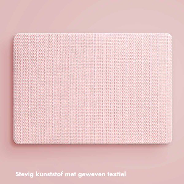 Selencia Geweven Cover Apple MacBook Pro 13 inch (2020 / 2022) - Roze