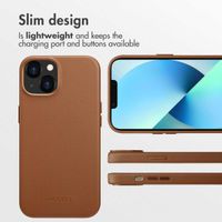 Accezz Leather Back Cover with MagSafe Apple iPhone 13 - Sienna Brown