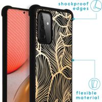 imoshion Design hoesje met koord Samsung Galaxy A72 - Golden Leaves