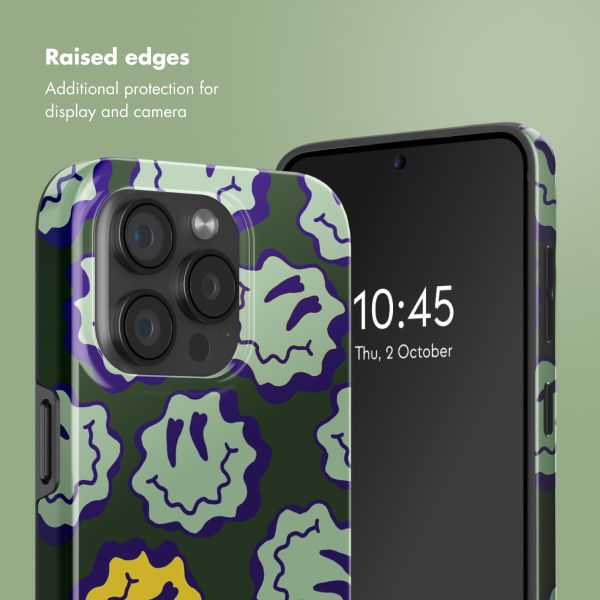Selencia Vivid Back Cover with MagSafe Apple iPhone 15 Pro - Wavy Smiley Green