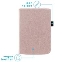 imoshion Vegan Leather Bookcase Pocketbook Touch Lux 5 / HD 3 / Basic Lux 4 / Vivlio Lux 5 - Rosé Goud