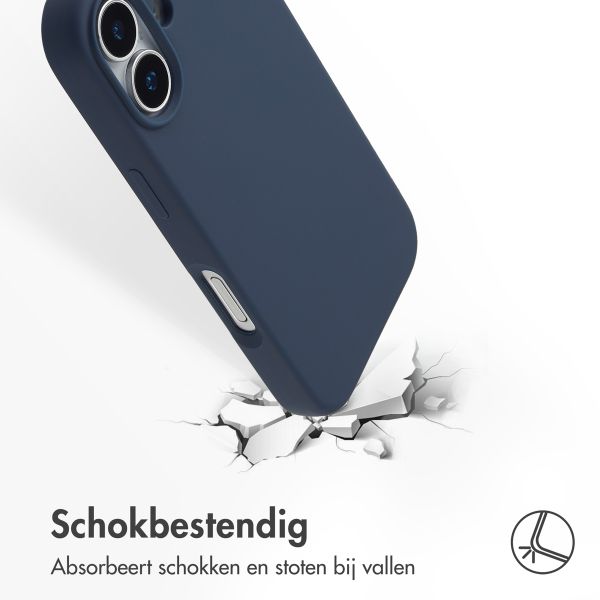 Accezz Liquid Silicone Backcover met MagSafe Apple iPhone 17 - Donkerblauw