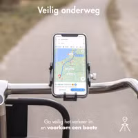 imoshion Telefoonhouder fiets - Verstelbaar - Universeel - Aluminium - Grijs