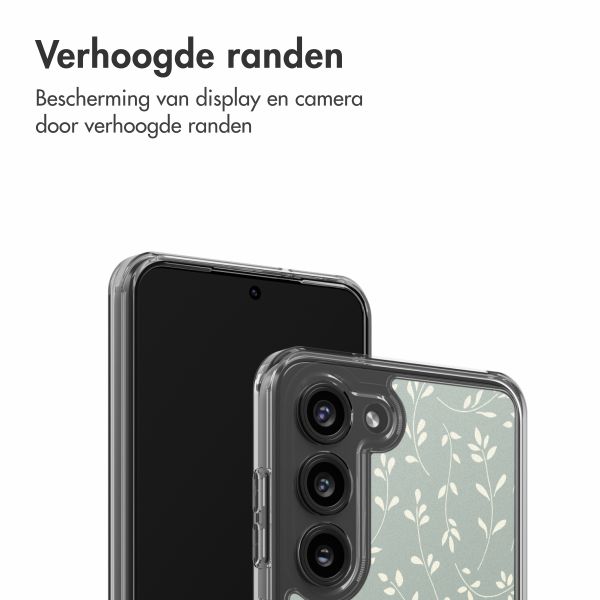 imoshion Design hoesje Samsung Galaxy S23 - Smoke Green Flowers