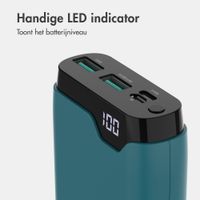 imoshion Powerbank 20.000 mAh - 22,5W Snellader - USB-C / USB-A - Petrol Green