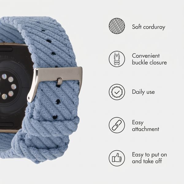 imoshion Corduroy strap Apple Watch | 44/45/46/49 mm - Light Blue