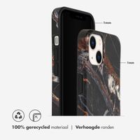 Selencia Aurora Fashion Backcover iPhone 13 - Duurzaam hoesje - 100% gerecycled - Zwart Marmer