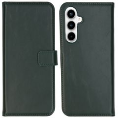 Selencia Echt Leren Bookcase Samsung Galaxy A55 - Groen