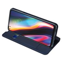 Dux Ducis Slim Softcase Bookcase Motorola Moto G 5G Plus - Donkerblauw