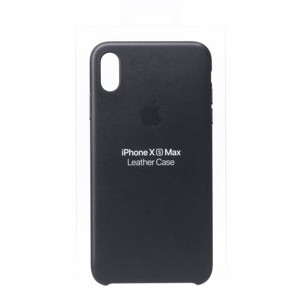 Apple Leather Backcover iPhone Xs Max - Black