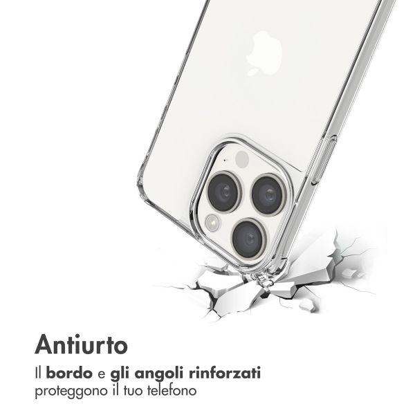 imoshion Backcover met koord + armband Apple iPhone 15 Pro - Parels Hartjes