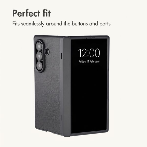 imoshion Faux Leather Slim Case Samsung Galaxy Z Fold 8 Ultra - Black