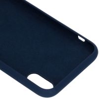 Accezz Liquid Silicone Backcover Apple iPhone X / Xs - Donkerblauw