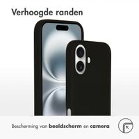 Accezz Liquid Silicone Backcover met MagSafe Apple iPhone 16 - Zwart