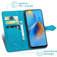 imoshion Mandala Bookcase Oppo A74 (4G) - Turquoise