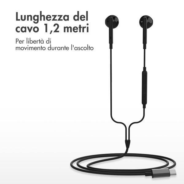 Accezz Oordopjes - Bedrade oordopjes - USB-C aansluiting - Zwart