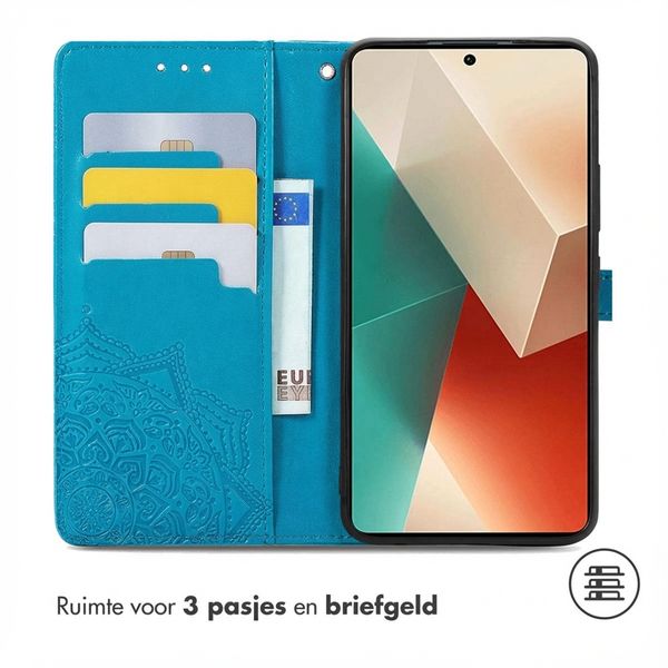 imoshion Mandala Bookcase Xiaomi Redmi Note 13 Pro (5G) / Poco X6 - Turquoise