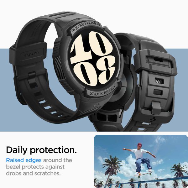 Spigen Rugged Armor™ Pro Case Samsung Galaxy Watch 6 - 44 mm - Black