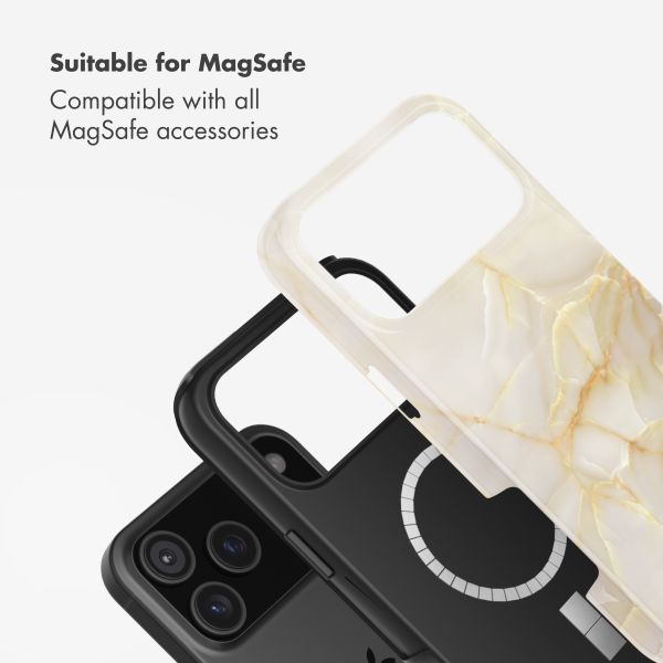 Selencia Vivid Back Cover with MagSafe Apple iPhone 17 Pro - Golden Beige Marble