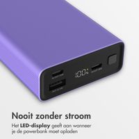 imoshion Ultra Series Aluminium | Powerbank 20.000 mAh - Snelladen tot 33 watt - Tropical Violet