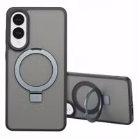 Accezz Ring Stand Backcover met MagSafe Samsung Galaxy S25 Edge - Zwart