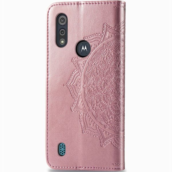 Mandala Bookcase Motorola Moto E6s - Rosé Goud