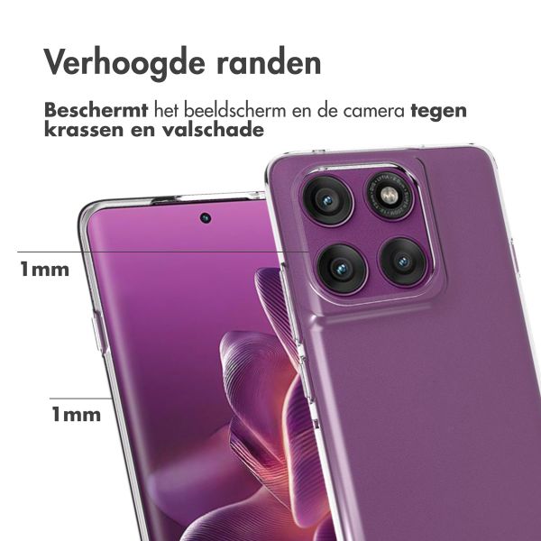 Accezz Clear Backcover Motorola Edge 60 Pro - Transparant