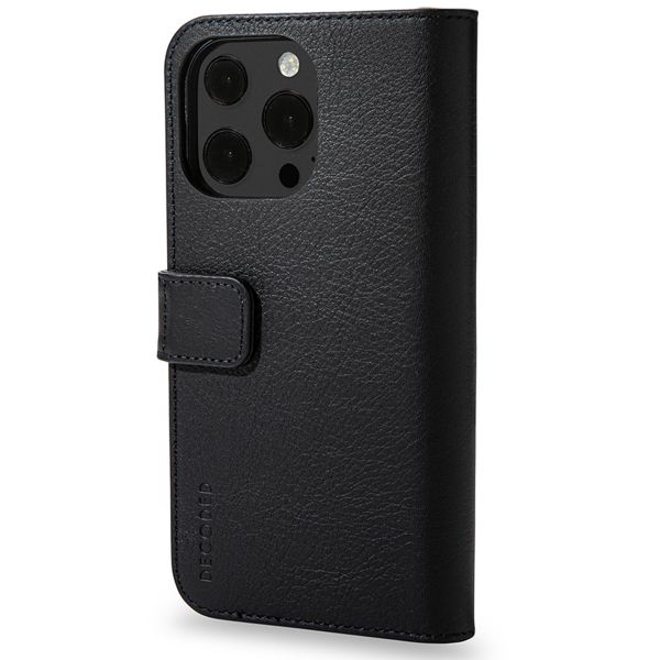 Decoded 2 in 1 Leather Detachable Wallet iPhone 13 Pro - Zwart