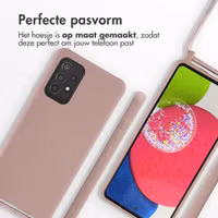 imoshion Siliconen hoesje met koord Samsung Galaxy A52(s) (5G/4G) - Sand Pink