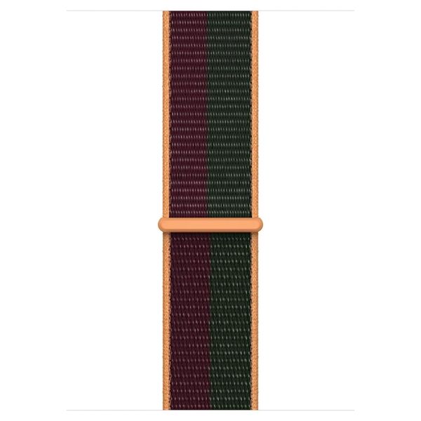 Apple Sport Loop Band Apple Watch Series 1 t/m 10 / SE / Ultra (2) (44/45/46/49 mm) - Dark Cherry/Forest Green