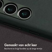 Accezz Vintage Leather Magsafe Backcover Samsung Galaxy S24 / S25 - Smokey Green