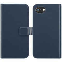 Selencia Genuine Leather Book Case Apple iPhone 17e / 16e - Blue