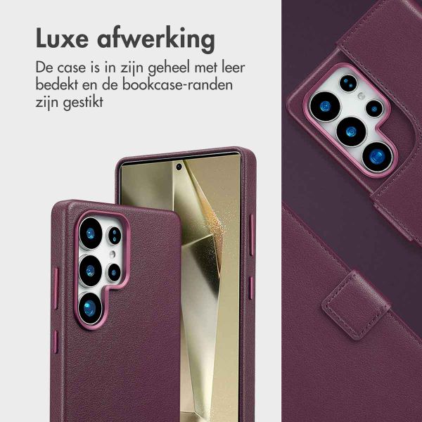 Accezz Leather Bookcase 2-in-1 met MagSafe Samsung Galaxy S25 Ultra - Heath Purple