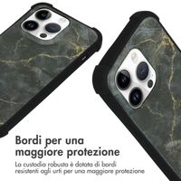 imoshion Design hoesje met koord Apple iPhone 14 Pro - Black Marble