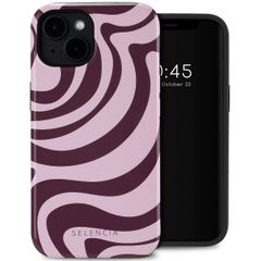 Selencia Vivid Back Cover with MagSafe Apple iPhone 14 - Wavy Swirl Pink Plum