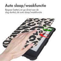 imoshion Design Slim Soft Case Sleepcover Pocketbook Touch Lux 5 / HD 3 / Basic Lux 4 / Vivlio Lux 5 - Leopard