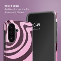 Selencia Vivid Back Cover Samsung Galaxy A37 (5G) - Wavy Swirl Pink Plum