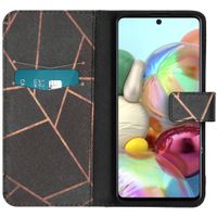imoshion Design Softcase Bookcase Samsung Galaxy A71 - Black Graphic