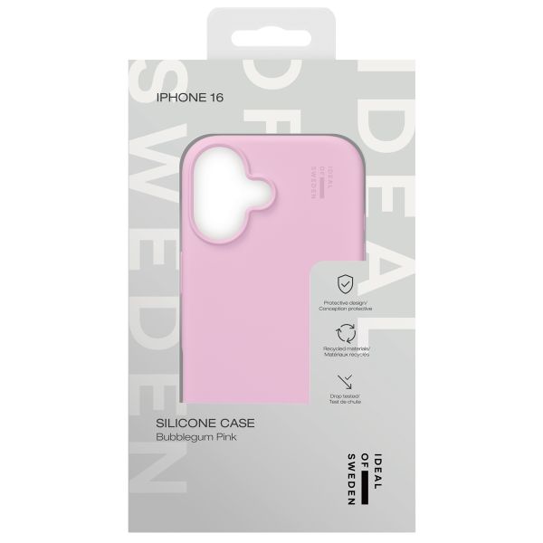 iDeal of Sweden Silicone Case Apple iPhone 16 - Bubble Gum Pink