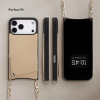 Selencia Nova Phone Case with Cord and Card Holder Apple iPhone 18 Pro Max / 17 Pro Max - Beige