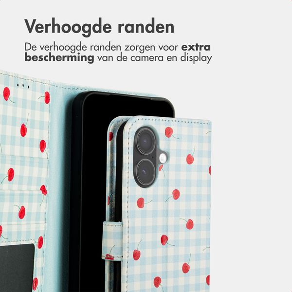 imoshion Design Bookcase Apple iPhone 16 - Cherry Check