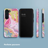 Selencia Vivid Backcover Samsung Galaxy S23 - Marble Pink