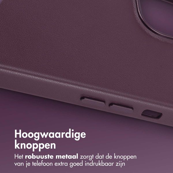 Accezz MagSafe Leather Backcover Apple iPhone 14 - Heath Purple