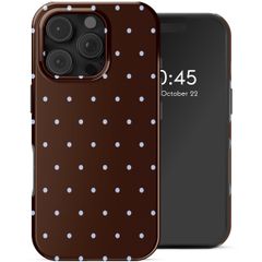 Selencia Vivid Backcover Apple iPhone 16 Pro Max - Happy Dots Chocolate