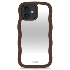 Holdit Wavy Case iPhone 12 / 12 Pro - Chocolate / Mirror