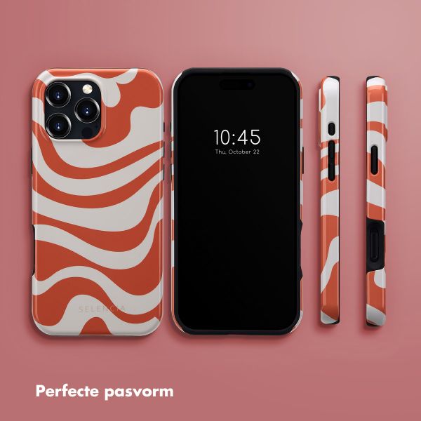 Selencia Vivid Tough Backcover met MagSafe iPhone 16 Pro Max - Dream Swirl Orange