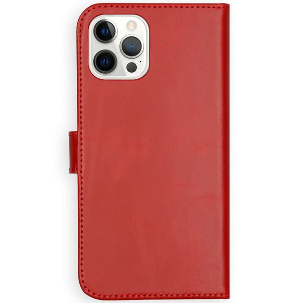 Selencia Echt Lederen Bookcase iPhone 12 Pro Max - Rood