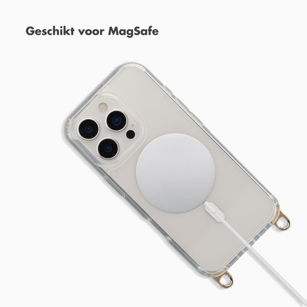 Selencia Rivièra MagSafe Backcover met afneembare haakjes Apple iPhone 16 Pro - Transparant