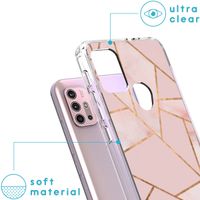 imoshion Design hoesje Motorola Moto G30 / G20 / G10 (Power) - Grafisch Koper / Roze