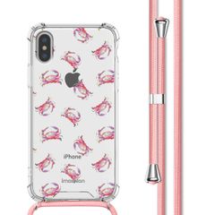 imoshion Design hoesje met koord Apple iPhone X / Xs - Crab Watercolor